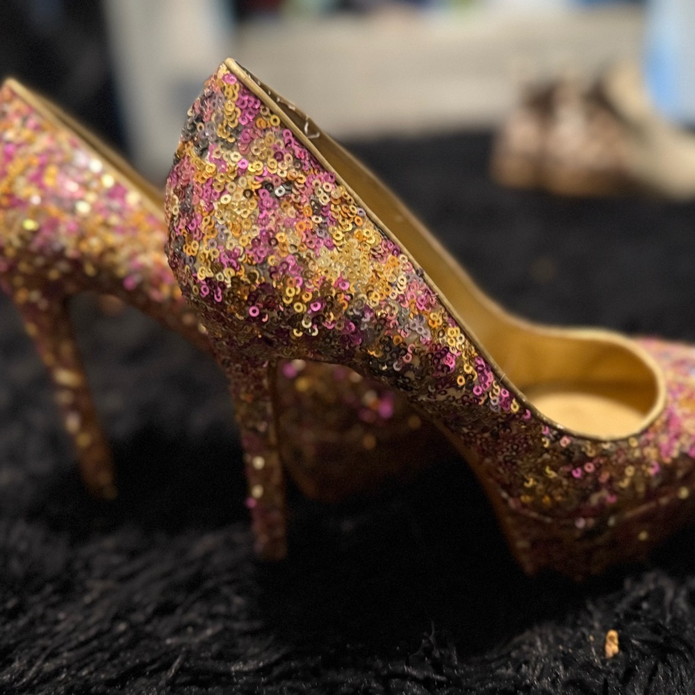 Jessica Simpson Multicolor Sequin Heels - Picture 4 of 6